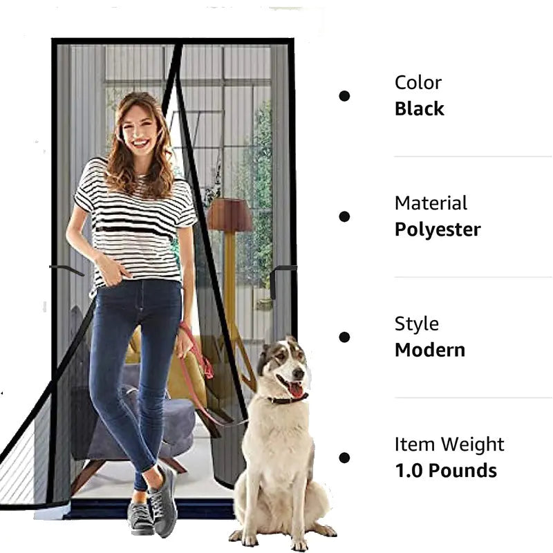 Magnetic Screen Door Curtain for Mosquito Protection