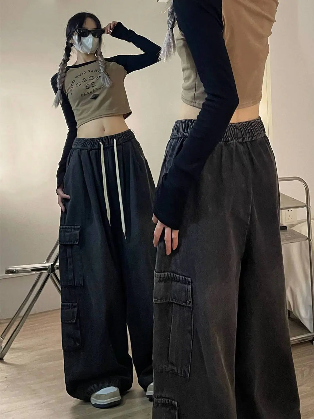 Trendy Wide Leg Slim Fit Ladies Jeans