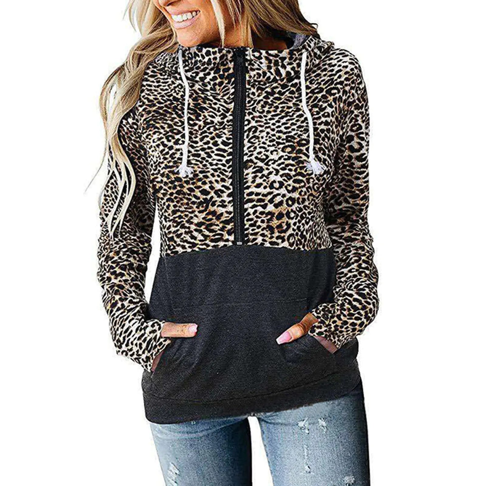 2020 Women's Hooded Graphic Sweatshirt - Casual Style